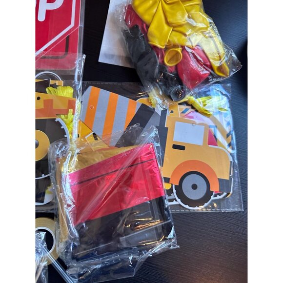 Construction Birthday Party Decor | Trucks Tools Caution Tape Theme Supplies - Picture 3 of 5